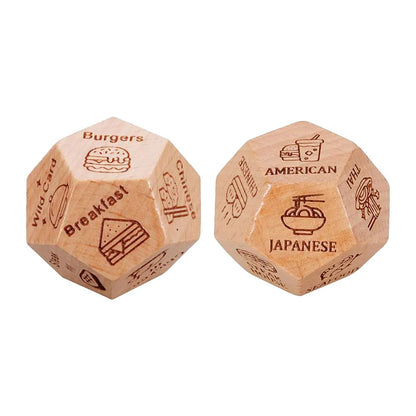 Funny Wooden Dice Game Decide Valentine's Day Food Decision Dice Couple Date Night Household Decoration Accessories