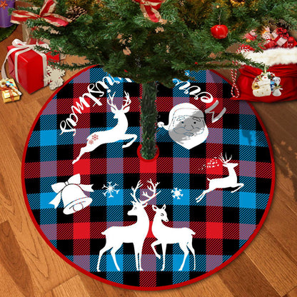 72/92/122Cm Christmas Tree Skirt Red Christmas Tree Foot Cover Santa Claus Snowflake Christmas Tree Carpet Base Mat Decorations