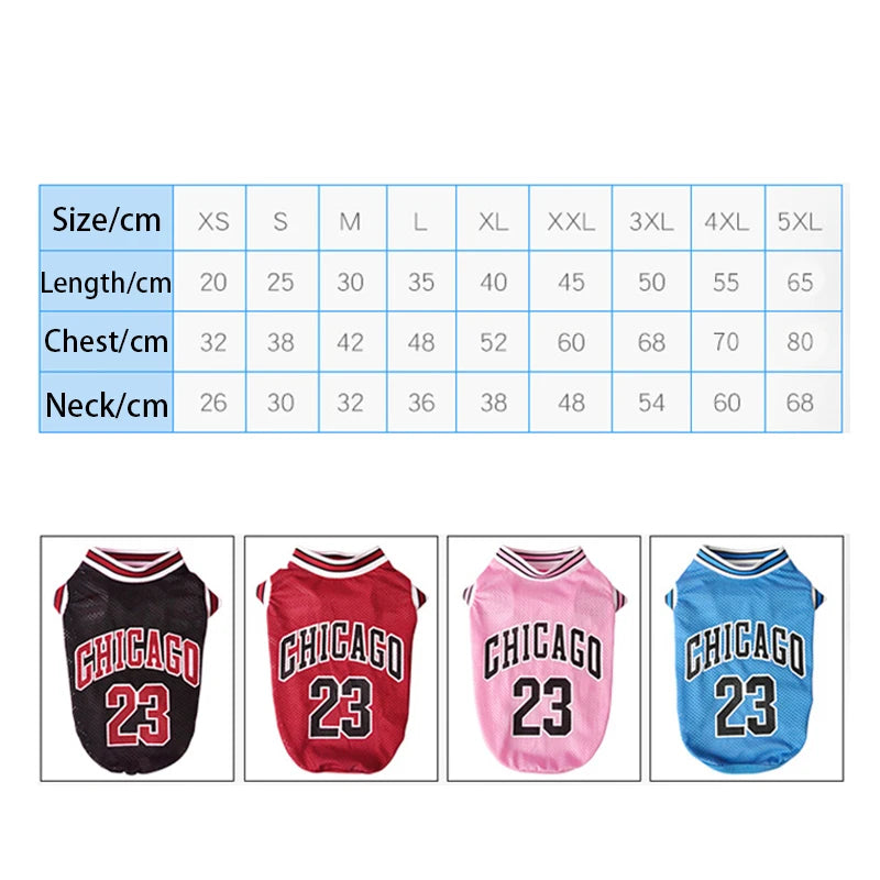 Mesh Breathable Dog Clothes Schnauzer Teddy Sport Large Dog Jersey Basketball Clothing Puppy T-Shirts Summer Pet Cat Shirts