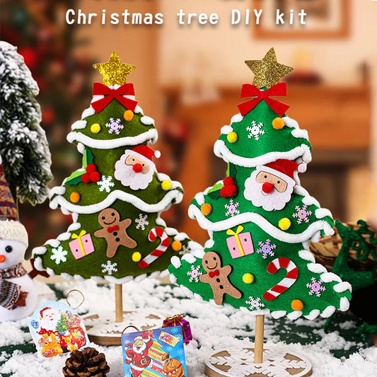 Christmas Tree Crafts Kits for Children Christmas Decoration Handmade Toys Puzzle Craft Kit Children Toys Christmas Gifts