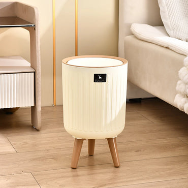 7L/10L Rolling Cover Trash Can High Foot Toilet Trash Bin anti odor  Kitchen Garbage Cube Bathroom Wastebasket