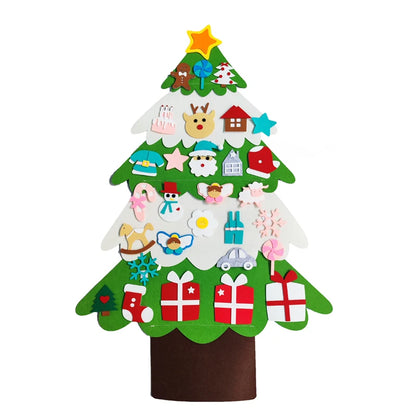 Felt Christmas Tree Decoration for Home, New Year, Christmas Ornaments Santa Claus