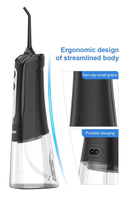 Oral Irrigator Dental Water Flosser Teeth Whitening Waterproof Portable Dental Water Jet Floss 300ML Teeth Cleaner