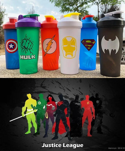 New 600ml Disney Batman Superman Shake Cup Home Large Capacity Protein Powder Plastic Cup Gym Sports Water Cup Film Peripheral