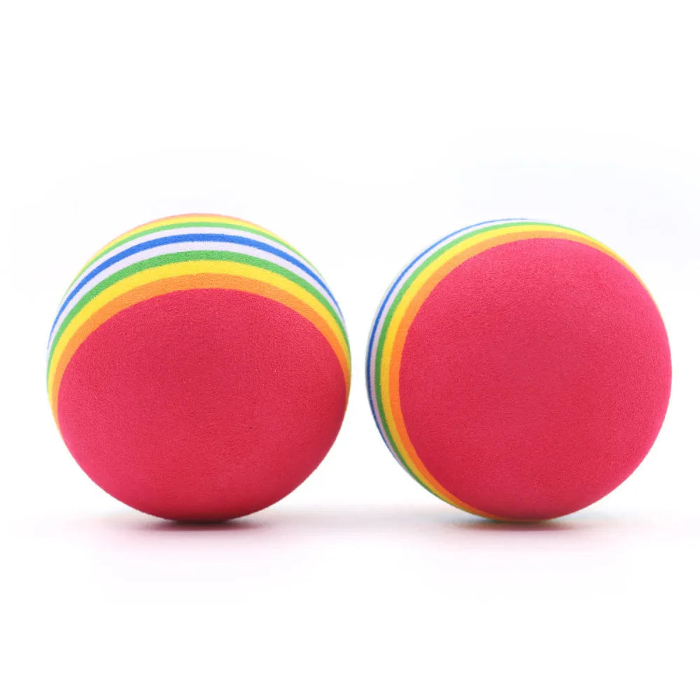 Pet Rainbow Ball Colorful Balls Cat Toy Balls EVA Foam Cotton Balls Pet Toy Balls Small Dog Supplies