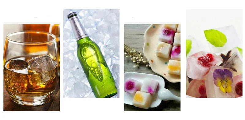 4/6/8/Grid Big Ice Tray Mold Box Large Food Grade Silicone Ice Cube Square Tray Mold Diy Bar Pub Wine Ice Blocks Maker Model