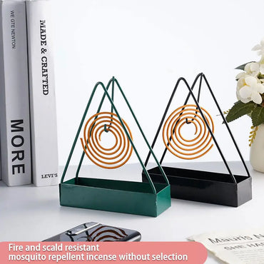 Mosquito Incense Box Incense Burner Creative Mosquito Triangular With Rack Mosquito Shape Incense Repellent Holder Coil Tray