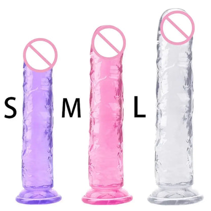 Cheap 5 Colors Small Transparent Dildo Suction Cup Jelly Dick Women Erotic Anal Sex Toys Soft Clitori Vaginal Masturbators Penis