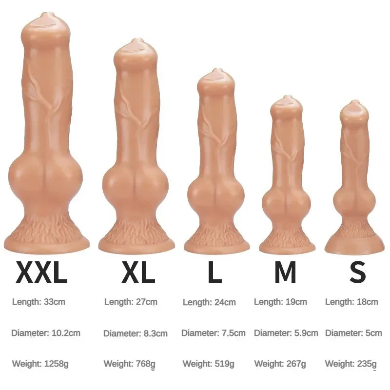 Realistic Huge Dog Knot Dildo Sex Toys for Women S/M/L/XL/XXL Animal Penis Anal Plug Prostate Soft Suction Cup Adult 18 Products