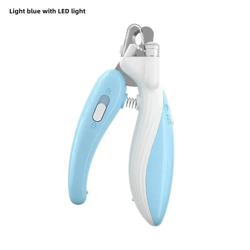 Pet Nail Clippers Dog Cat Nail Trimmer Labor-Saving Nail Clipper Convenient LED Electric Nail Grinder Dog Grooming Pet Scissors