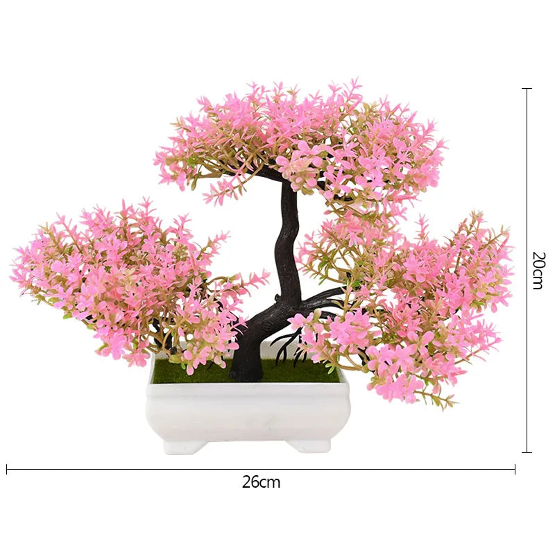 Artificial Plants Bonsai Small Tree Pot Fake Plant Flowers Potted Ornaments For Home Room Table Decoration Hotel Garden Decor