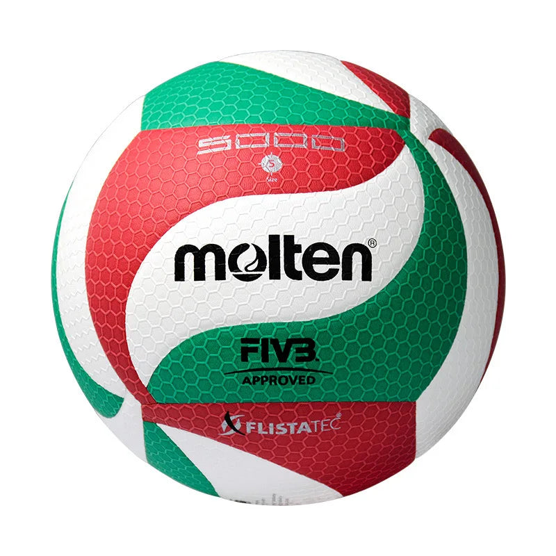 Original Molten V5M5000 Volleyball Standard Size 5 PU Ball for Students Adult and Teenager Competition Training Outdoor Indoor