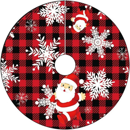 Christmas Tree Skirt Decoration Santa Claus Snowman Snowflake Xmas Tree Skirt