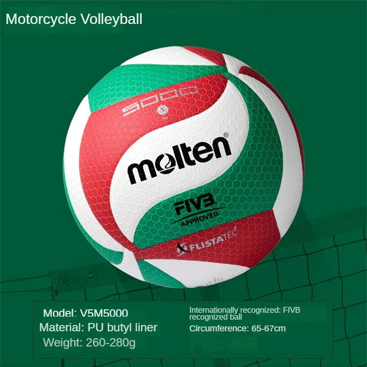 Original Molten V5M5000 Volleyball Standard Size 5 PU Ball for Students Adult and Teenager Competition Training Outdoor Indoor