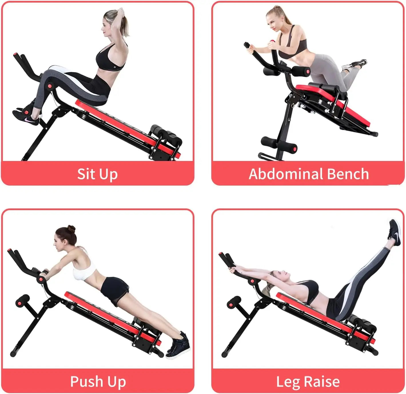 Machine, Ab Workout Equipment Machine for Stomach Workout Foldable Abdominal Trainer for Home Gym Adjustable Ab Exercise Bench