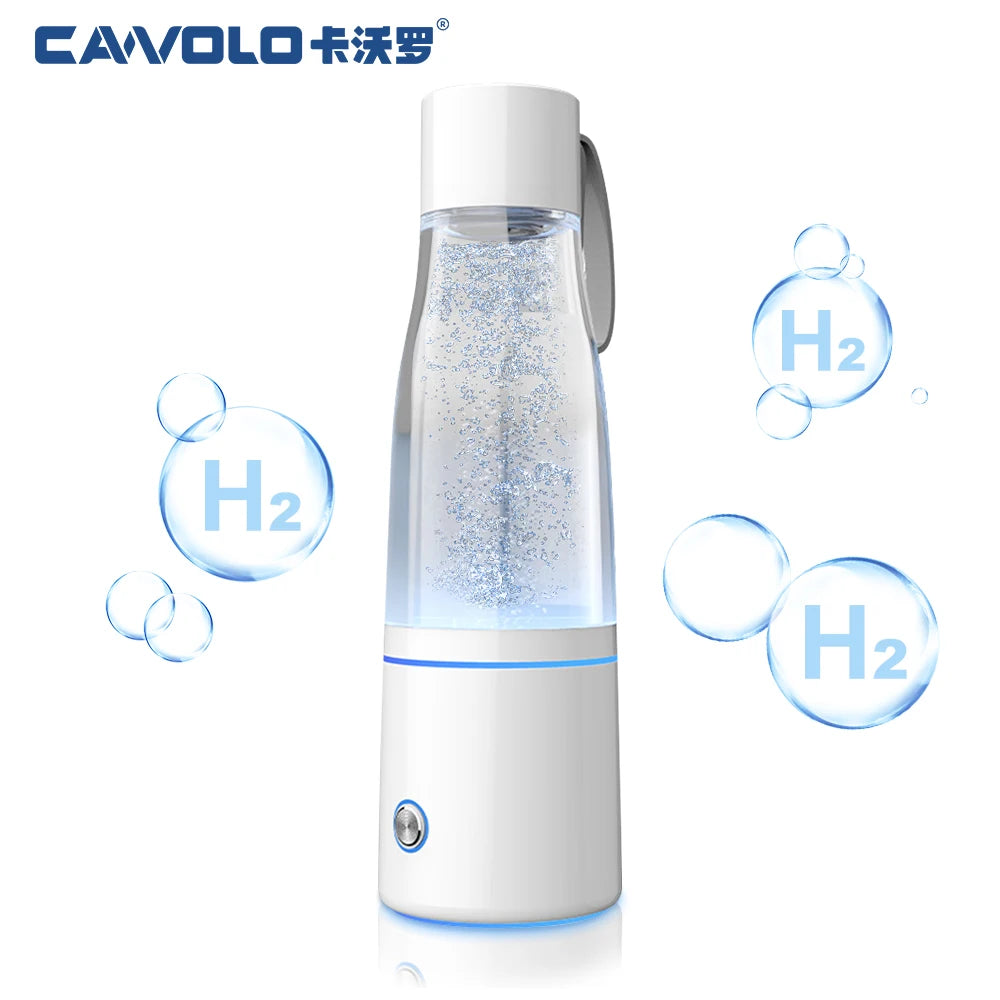 CAWOLO Premium Molecular Hydrogen Water Generator Bottle DuPont SPE+PEM Dual Chamber Maker + H2 Inhalation Device 5000ppB Max