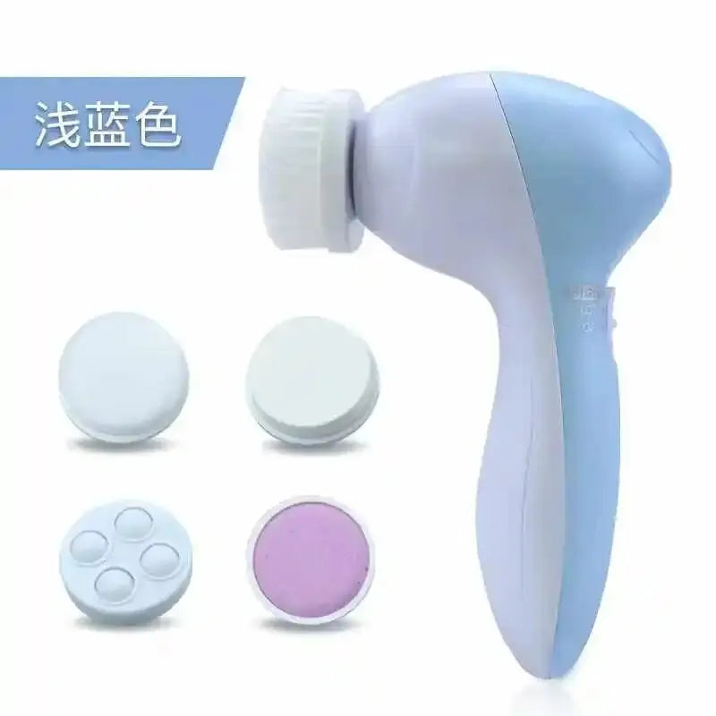 Facial Cleansing Brush Face Scrubber: 7 in 1 Electric Exfoliating Spin Cleanser Device Waterproof Deep Cleaning