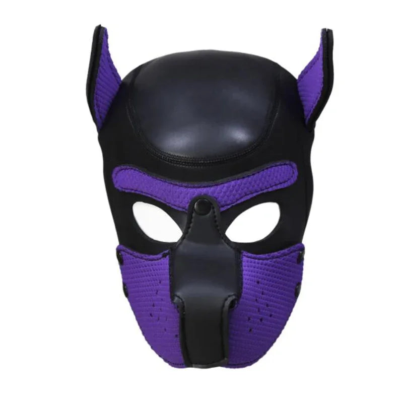 Detachable Mouth Gag Hood, Puppy Play Mask, BDSM Bondage Fetish Toys for Women Men