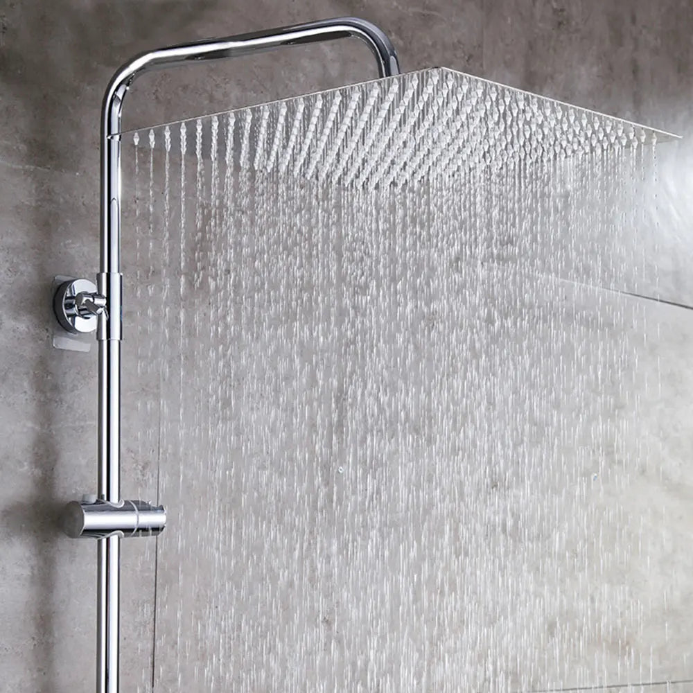 8/10/12 Inch Rainfall Shower Heads Stainless Steel Square Showerhead Ultra Thin Waterfall Shower Head Pressurized Shower Head