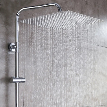 8/10/12 Inch Rainfall Shower Heads Stainless Steel Square Showerhead Ultra Thin Waterfall Shower Head Pressurized Shower Head