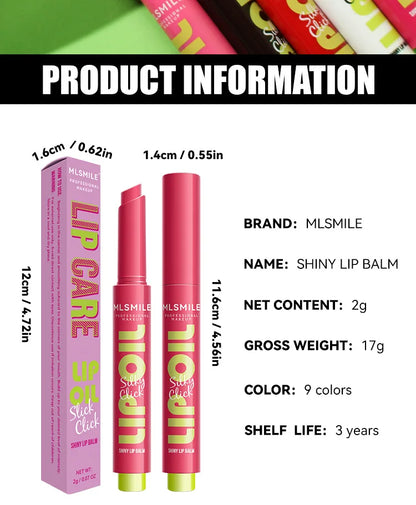 9 Colors Lip Rouge Shiny Lip Balm Long Lasting Waterproof Lip Gloss Lipstick for Women Makeup