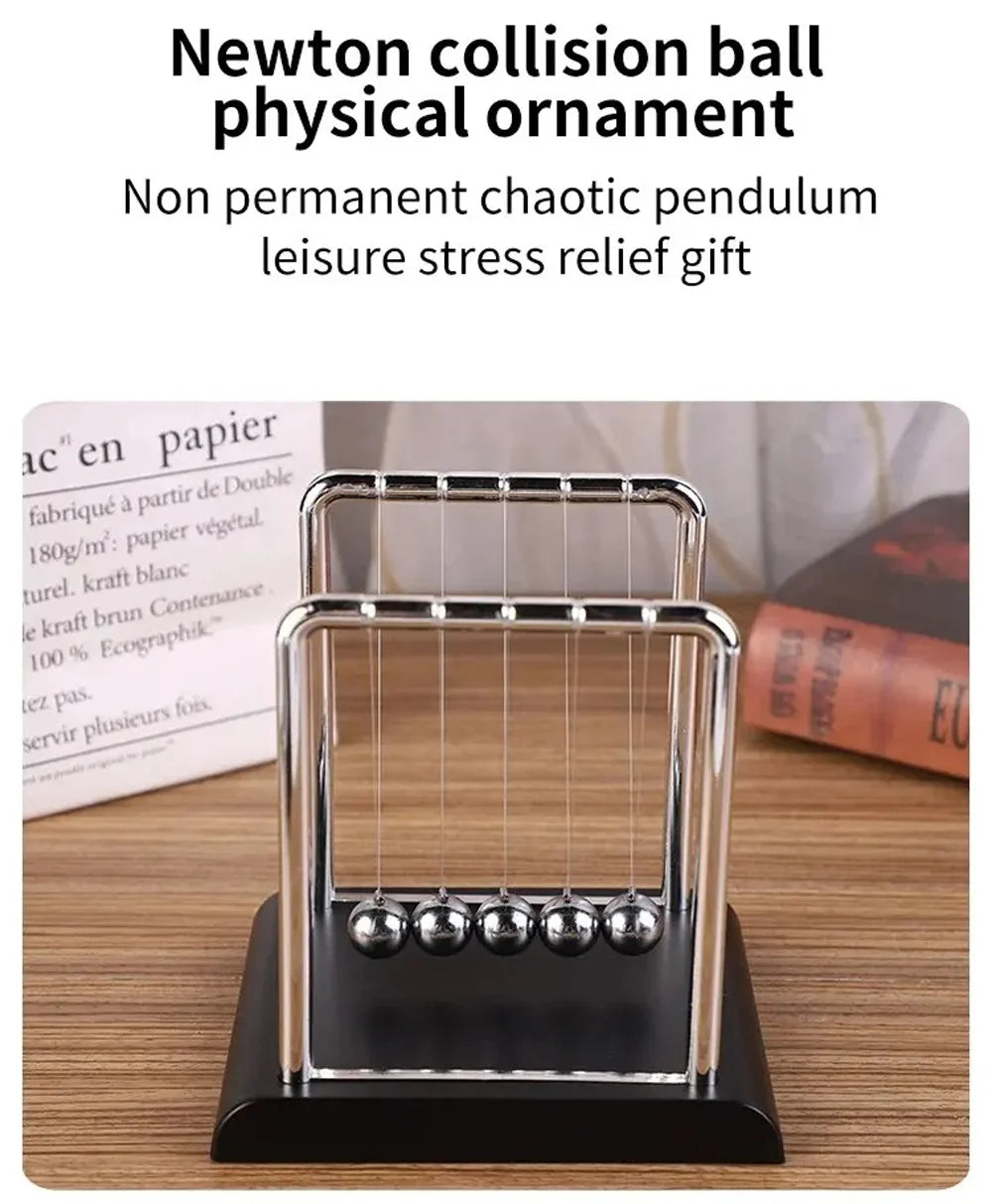 Newton's Cradle Balance Steel Ball Teaching Supplies Physics Science Pendulum Desktop Toys Stress Relief Gifts Home Decoration