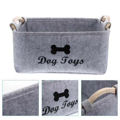 Dog Toy Basket Pet Storage Box Bin Organizer Toys Felt Cat Accessory Container Bins Baskets Accessories Containers Organizing