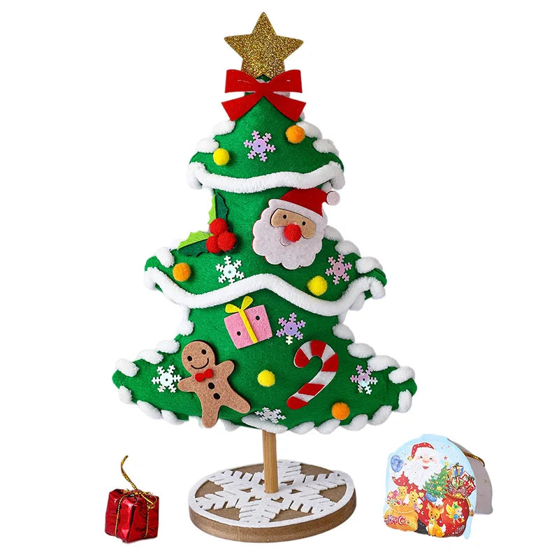 Christmas Tree Crafts Kits for Children Christmas Decoration Handmade Toys Puzzle Craft Kit Children Toys Christmas Gifts