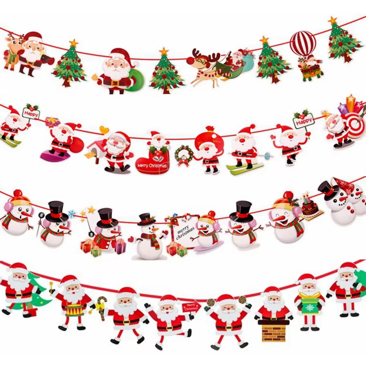 Christmas Banner Garland Merry Christmas Decorations for Home Christmas Ornaments.