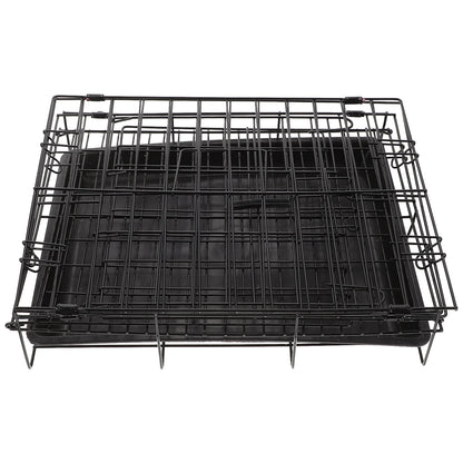 Folding Dog Cage Metal Crate Protection House Guinea Pig Iron Wire Pet Kennel Shelter