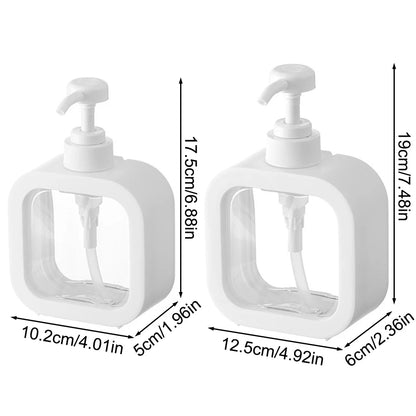 A large-capacity soap dispenser bottle, transparent visible plastic press bottle, suitable for travel, kitchen, bathroom