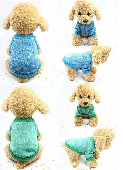 Dog Warm Clothes Spring Autumn Winter Cute Fashion Jacket Round Neck Sweater Pet Supplies Teddy Dog Cat Clothing Pet Accessories