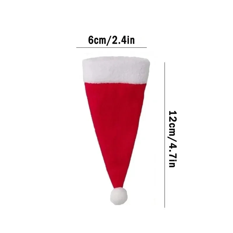 Christmas Decorations Christmas Tableware Bag Holder Christmas Hat Fork Knife Cutlery Bag Christmas Decor for Home