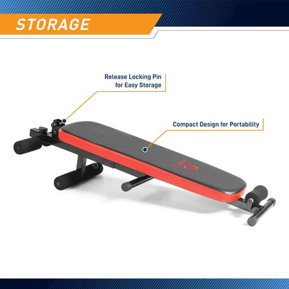 Utility Slant Board Exercise Bench for Strength Training and Home Gym Workouts