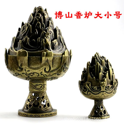 Buddhist Utensils Incense Burner Lotus Incense Censer Archaic Copper Alloy Sandalwood House Furnishings Home Office Decoration