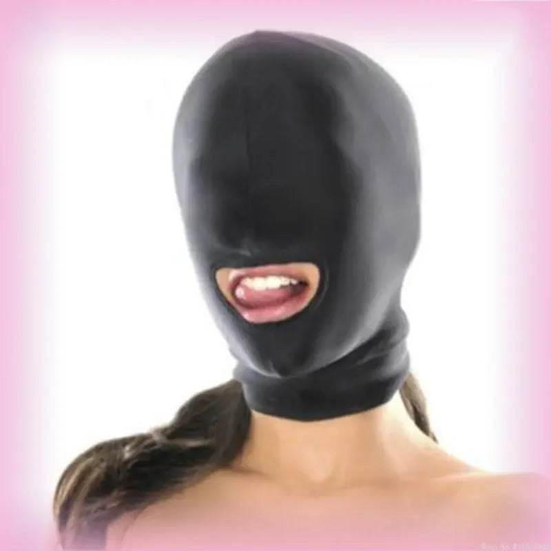 Fetish Slave BDSM Bondage Restraints Sex Mask Mouth Eye Open Head Harness Elasticity Blindfold for Couple New Exotic Accessories