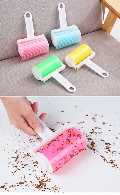 Washable Clothes Hair Sticky Roller Reusable Portable Home Clean Pet Hair Remover Sticky Roller Carpet Bed Sofa Dust Collector