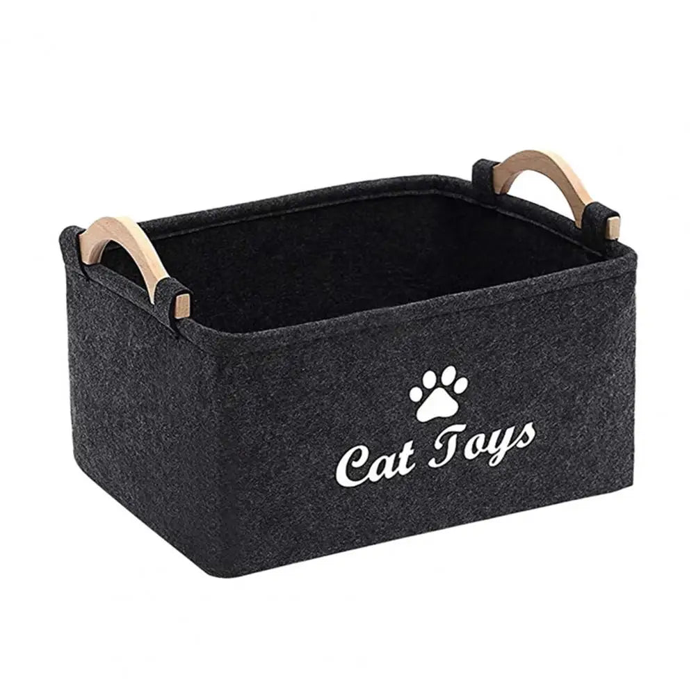 Pet Toy Storage Box Large Capacity Pet Toy Storage Box Lightweight Flexible Organizer for Toys Coats Blankets Cat Toy Organizer