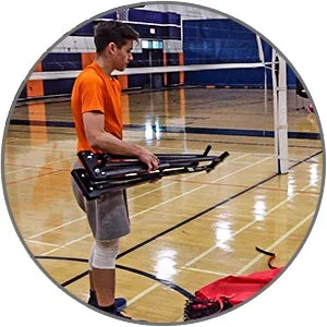 Volleyball Practice Net Station, 8 ft Wide by 11 ft High, Ball Return, Great for Hitting and Serving Drills, Perfect fo