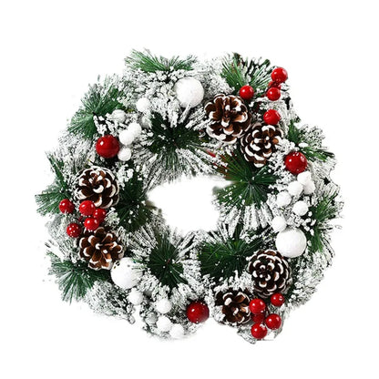 Christmas Holiday Art Wreath Decorative Simulation Door Wreath Christmas Decorations for Window Christmas Pendant