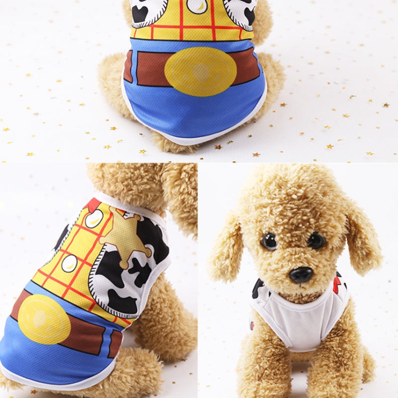 Puppy Dogs Soft Vests Pet Dog Clothes Cartoon Clothing Summer Shirt Casual T-Shirt for Small Pet Supplies