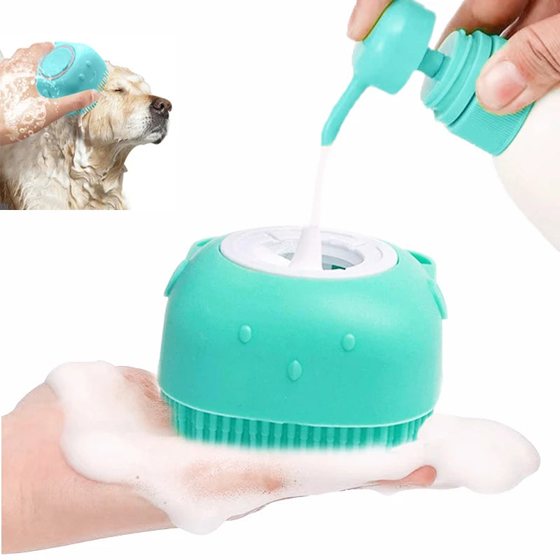 Pet Bathing Brush Soft Silicone Massager Shower Gel Bathing Brush Clean Tools Comb Dog Cat Cleaning Grooming Supplies