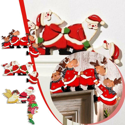 Christmas Door Wood Decoration No Fade Home Decoration for Door Frame Decoration