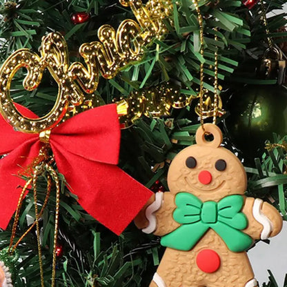 Gingerbread Man Ornaments Xmas Tree Hanging Pendant Christmas Decorations for Home New Year Gift l