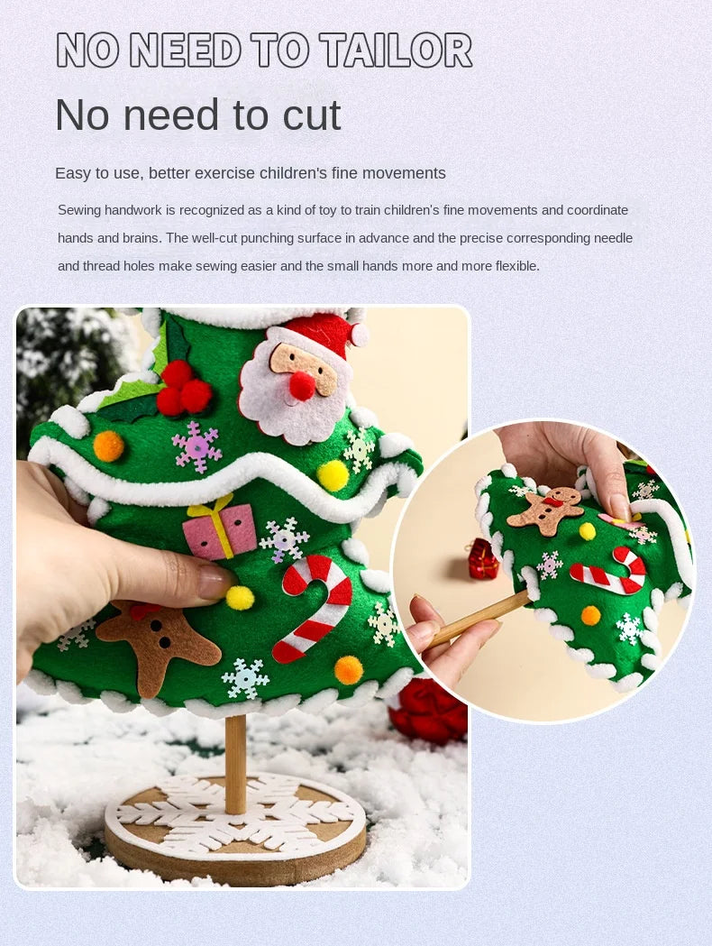 Christmas Tree Crafts Kits for Children Christmas Decoration Handmade Toys Puzzle Craft Kit Children Toys Christmas Gifts