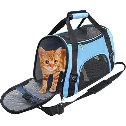 Cat Carrier Soft-Sided Pet Travel Carrier for Cats, Dogs Puppy Comfort Portable Folding Pet Carrier