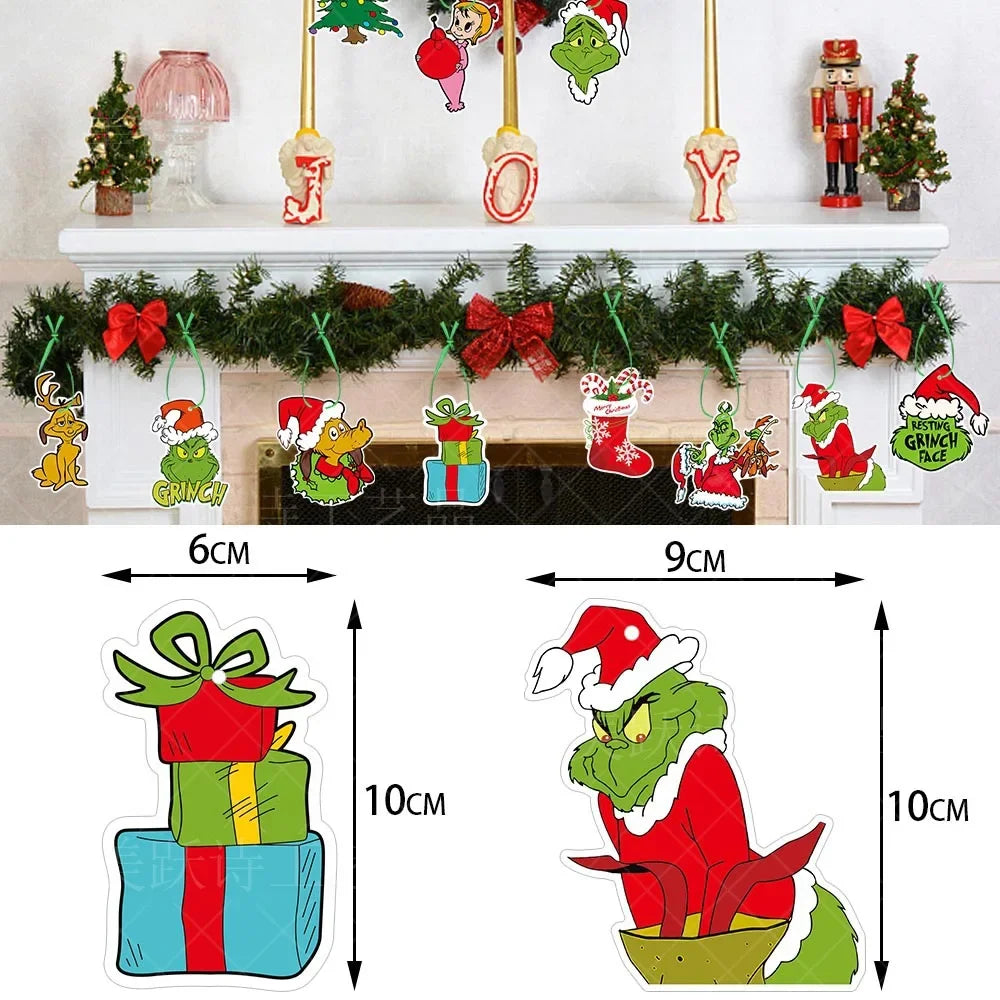 15pcs Funny Christmas Decorations Christmas Hanger New Year Pendants Xmas Tree Hanging Oranments Merry Christmas Decor