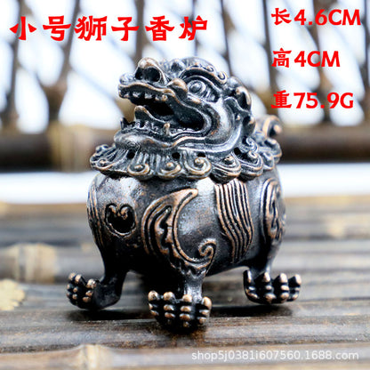 Buddhist Utensils Incense Burner Lotus Incense Censer Archaic Copper Alloy Sandalwood House Furnishings Home Office Decoration