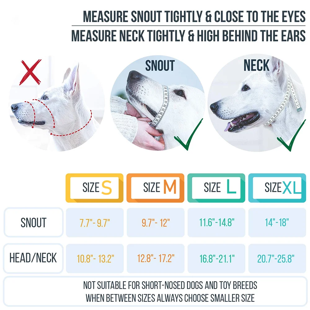 Quick-release Dog Muzzle for Dog Head Halter Muzzle with Safety Strap Anti-biting Dog Muzzle To Stop Dog Pulling on the Leash