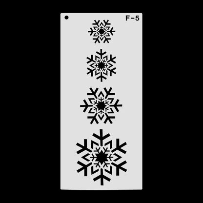 6pcs Christmas Footprint Snowflake Stencil Santa Claus Footprint Painting Template Scrapbook Coloring Embossing Album Xmas Decor